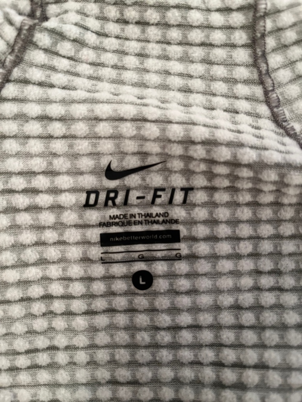 Nike Run Heather Gray Half-Zip Pullover - Picture 3 of 5
